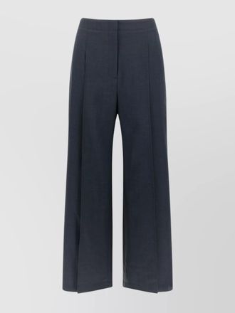 Theory wide leg pleated trousers and pockets