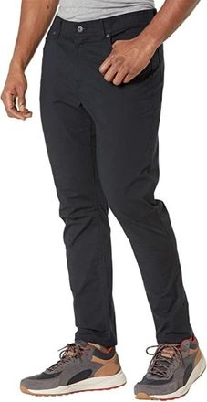 Columbia Cobble Creek Pants Men Black Cotton Blend Tapered Leg Outdoor KFC184