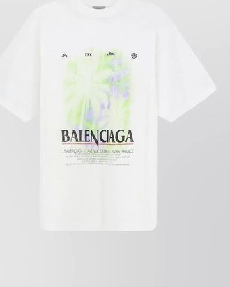 Balenciaga cotton printed oversized t-shirt