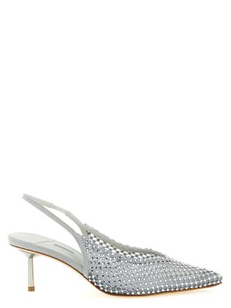 Le Silla Gray Polyester Mid Heel Womens Pumps