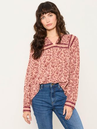 Fat Face FatFace Laurel Stone Brush Floral Petite Blouse