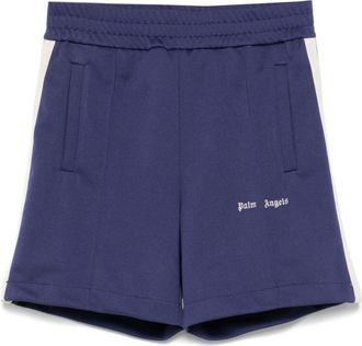 Palm Angels Blue Logo Track Shorts
