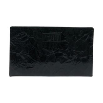 Maison Margiela Tassen, Dames, Zwart, ONE Size, Katoen, Single-stitch Logo Clutch Bag