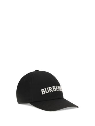 Burberry Mens Logo Cotton Baseball Cap Black Hats E Hairbands