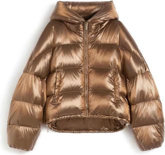 Max Mara Water-Repellent Nylon Canvas Down Jacket