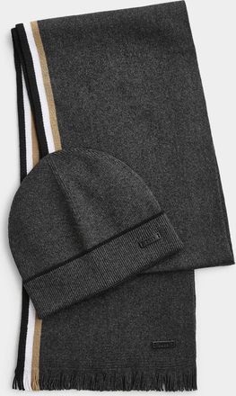 BOSS Mens Enzo tuque and scarf set