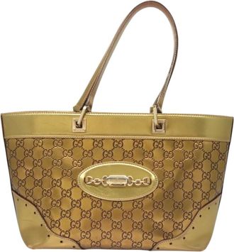 Gucci Guccissima Gold Leather Tote Bag (Pre-Owned)