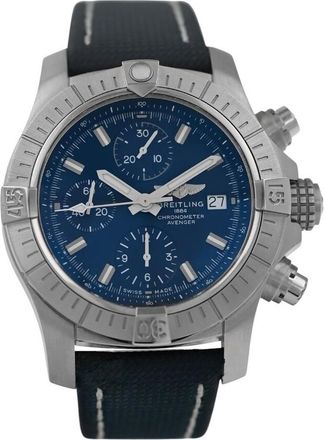 Breitling Pre-owned Breitling Avenger Chronograph Automatic Chronometer Blue Dial Mens Watch A13385