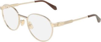 Ferragamo Eyeglasses Square Full Rim, Gold Frame And Clear Demo Lens Lens Sf2596710