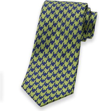 Paul Fredrick Houndstooth Woven Silk Tie