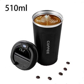OEM Taza De Caf&eacute; Isot&eacute;rmica, Taza T&eacute;rmica, Taza De Caf&eacute; Port&aacute;til, Taza De Viaje, 510 Ml, Taza Con Aislamiento Al Vac&iacute;o, Taza Port&aacute;til Unisex, Negra