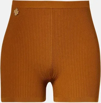 Saint Laurent Ribbed-knit shorts