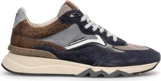 Floris Van Bommel De Zager 05.25 su&egrave;de sneakers donkerblauw
