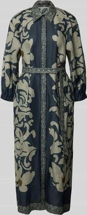 Luisa Cerano Luisa Cerano Hemdblusenkleid mit Bindeg&uuml;rtel in Dunkelblau, Gr&ouml;&szlig;e 34