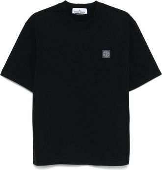 Stone Island T-shirt con motivo Compass - Nero