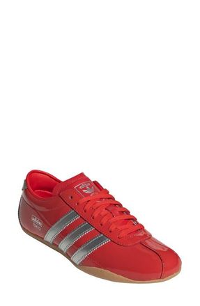 adidas Tokyo Low Top Sneaker in Red/Silver Metallic/Gum at Nordstrom, Size 8.5