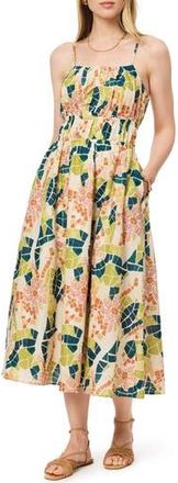 Scotch & Soda Floral Gathered A-Line Cotton Sundress in Floral Mosaic at Nordstrom Rack, Size X-Small