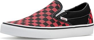 Vans Classic Slip-On Shoes Checkerboard Crimson Haze : Mens 12 - Womens 13.5 Medium, Leather