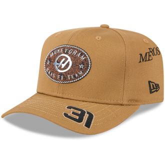 New Era Haas F1 Team, Official 2025 Merchandise, Austin Texas USA GP Special Edition, Esteban Ocon Driver Baseball Cap, 2025, Brown (UK, Alpha, M, L, Brown)