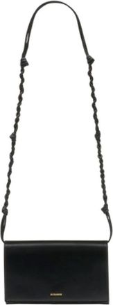 Jil Sander Cross Body Bags, female, Black, Size: ONE SIZE Tangle Wallet with Strap