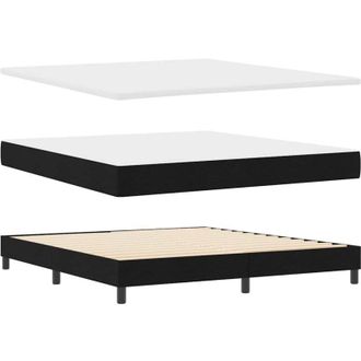vidaXL Box Spring Bed with Mattress Black 180 x 200 cm Fabric vidaXL