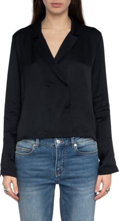Zadig&Voltaire Tussi Satin Top in Black at Nordstrom, Size X-Small