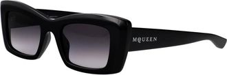 Alexander McQueen Stijlvolle zonnebril Am 0526S - Dames - Zonnebrillen - Zwart - 50 MM - Accessoires