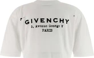 Givenchy Logo-Embroidered Cropped T-shirt - White
