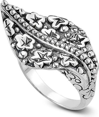 Samuel B. Sterling Silver Leaf Ring at Nordstrom Rack, Size 7