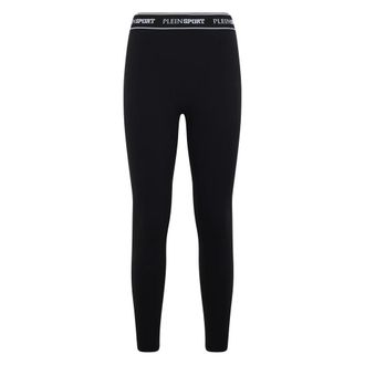 Plein Sport Fleece Jogging Leggings - Dames - Trainingsleggings - Zwart - XL - Katoen - Fitness