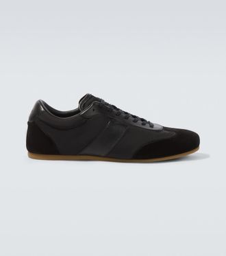Christophe Lemaire Soft suede-trimmed sneakers