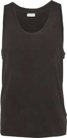Dolce & Gabbana Top met diepe ronde hals - Zwart