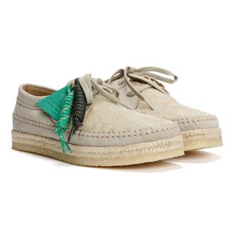 Riviera & Bar Pompeii Weaver Heren Beige Su&egrave;de Veterschoenen