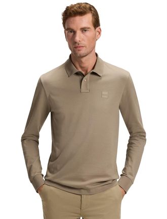 HUGO BOSS Boss Orange LM polo bruin slim fit effen