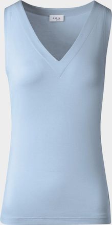 Akris V-Neck Cotton Jersey Tank Top