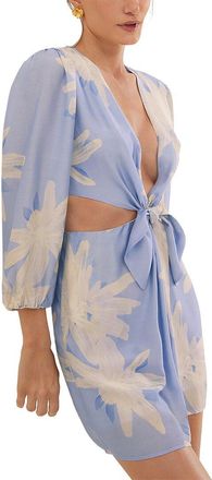 Vix Maliblue Nadi Silk-Blend Short Dress