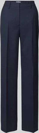 More & More More & More Hose mit B&uuml;gelfalten und Paspeltaschen am Ges&auml;&szlig; in Marine, Gr&ouml;&szlig;e 34