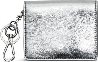 Acne Studios Portacarte in pelle con effetto metallizzato - Argento