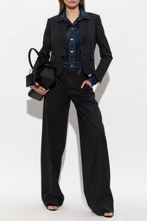 Dsquared2 Blazer Made Of Combined Materials, Womens, Black