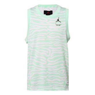 Nike Jordan Air Jordan irregular texture Alphabet Printing Mesh Training Sports Vest Mint Green DM1825-379