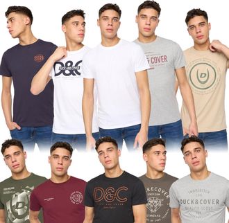 Duck and Cover Cheymore & Corsure 10pk T-Shirts Mens - Multicolour - Size Small