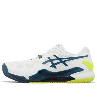 Asics GEL-Resolution 9 Clay White Restful Teal 1041A375-101