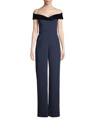Black Halo Yoli Colorblock Jumpsuit In Navy