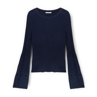 Motivi Sweatshirts - Dames - Ronde hals truien - Blauw - L - Truien & Vesten