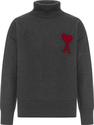Ami AMI DE COEUR WOOL HIGH NECK SWEATER - Ami Paris - Man