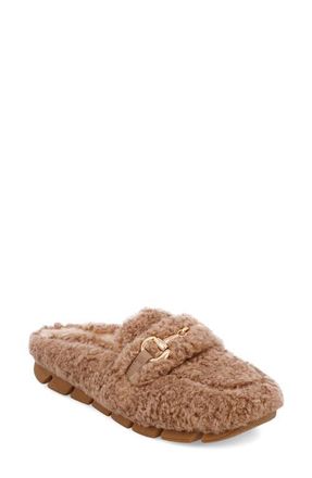 Mia Cocoa Faux Shearling Slipper in Camel at Nordstrom, Size 6.5