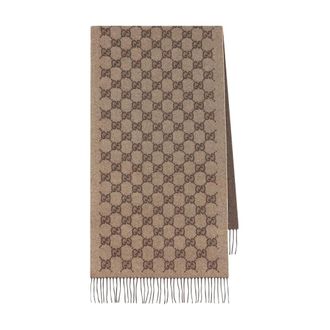 Gucci Accessoires, Dames, Bruin, ONE Size, Canvyture Lux Scarf