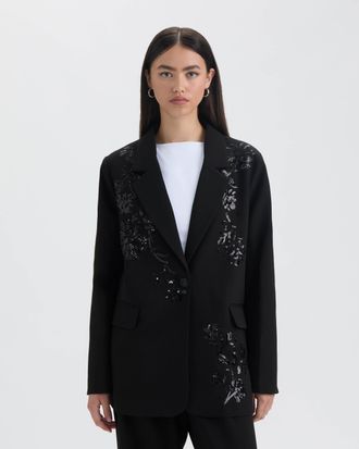 NVLT Womens Sequin Blazer