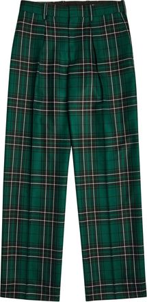 J.W.Anderson Checked Straight-leg Trousers - Green - 50 (IT50 / L)