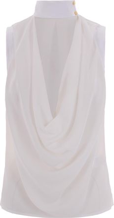 Elisabetta Franchi Ivory Viscose Top